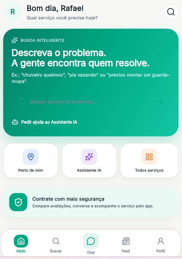 Tela inicial real do ProcurouAchou